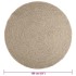 Alfombra ZIZUR apariencia yute interior exterior beige Ø 160