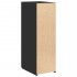 Aparador de madera de ingeniería negro 40x42,5x93