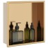 Hornacina ducha acero inoxidable dorado cepillado 32x32x9