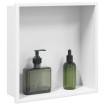 Hornacina ducha acero inoxidable blanco mate 32x32x9 cm