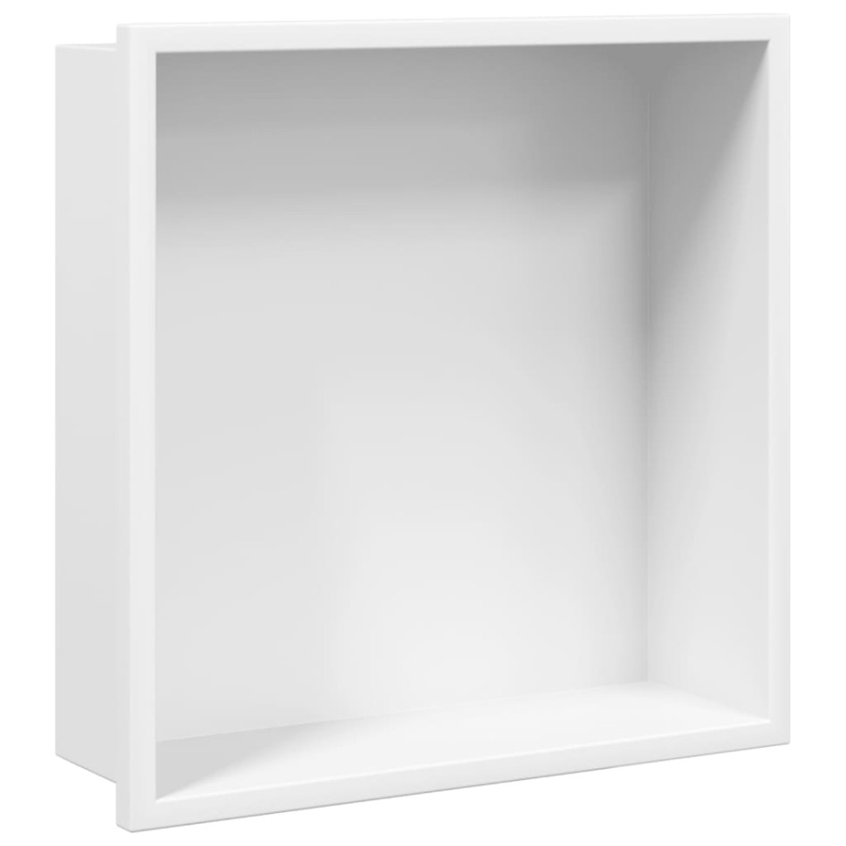 Hornacina ducha acero inoxidable blanco mate 32x32x9