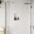 Hornacina ducha acero inoxidable blanco mate 32x32x9