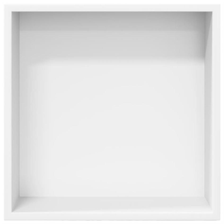 Hornacina ducha acero inoxidable blanco mate 32x32x9