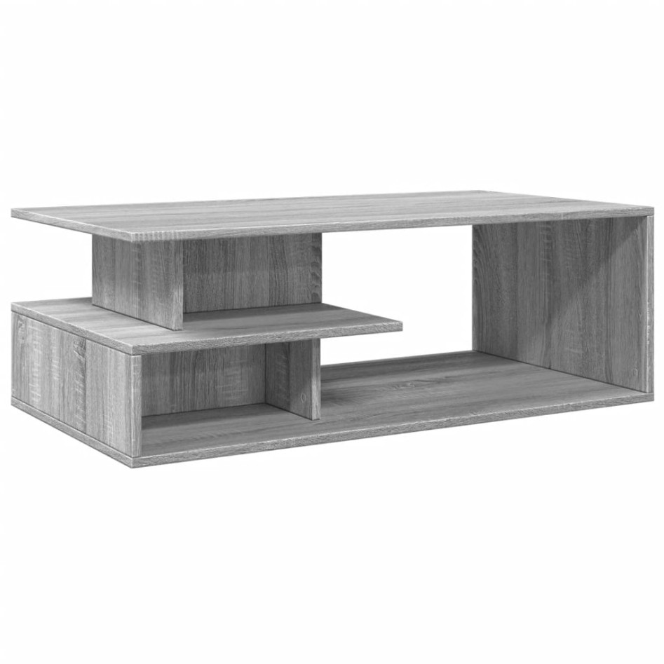 Mesa de centro madera de ingeniería gris Sonoma 102x55x35