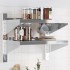Estante de pared acero inoxidable plateado 50x40x48