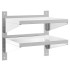 Estante de pared acero inoxidable plateado 50x40x48