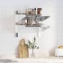 Estante de pared acero inoxidable plateado 50x40x48