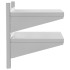 Estante de pared acero inoxidable plateado 50x40x48