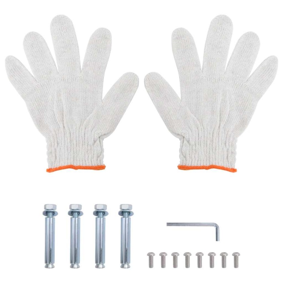 Estante de pared acero inoxidable plateado 50x40x48