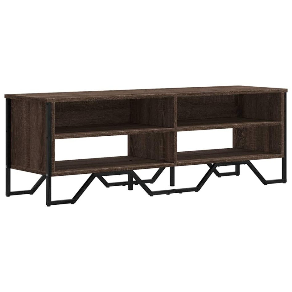 Mueble de TV madera de ingeniería marrón roble 122x34x41