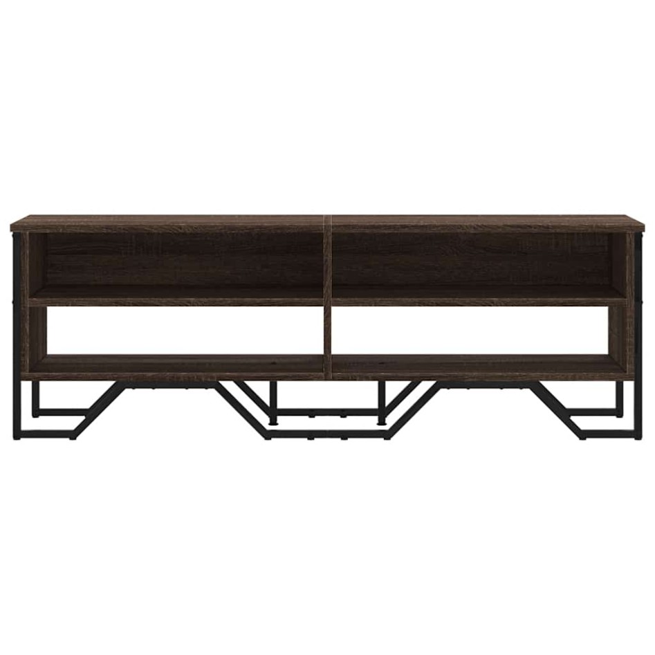 Mueble de TV madera de ingeniería marrón roble 122x34x41