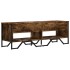 Mueble de TV madera de ingeniería roble ahumado 122x34x41