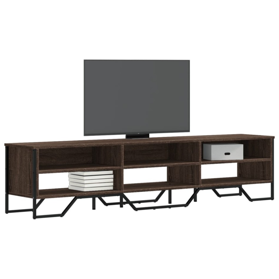 Mueble de TV madera de ingeniería roble marrón 180x34x41