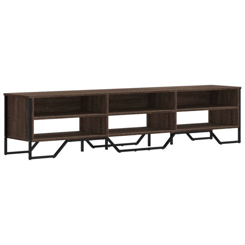 Mueble de TV madera de ingeniería roble marrón 180x34x41
