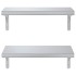 Estantes de pared 2 uds acero inoxidable plateado 50x23,5