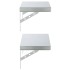 Estantes de pared 2 uds acero inoxidable plateado 50x23,5