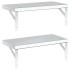 Estantes de pared 2 uds acero inoxidable plateado 50x23,5