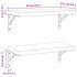 Estantes de pared 2 uds acero inoxidable plateado 50x23,5