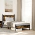 Estructura de cama sin colchón metal roble ahumado 90x190