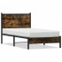 Estructura de cama sin colchón metal roble ahumado 90x190