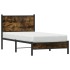 Estructura de cama sin colchón metal roble ahumado 90x190