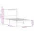 Estructura de cama sin colchón metal roble Sonoma 90x200