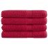 Toallas premium SOLUND 4 unidades rojo 100x200 cm 600