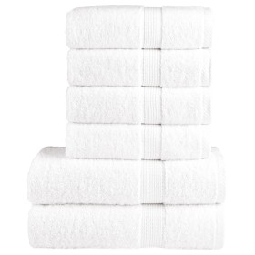 Juego de toallas premium SOLUND 6 unidades blanco 600