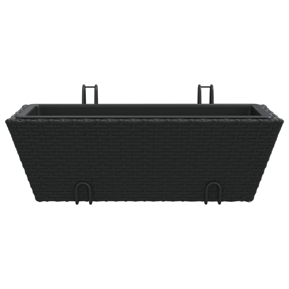 Jardineras con ganchos 2 unidades ratán sintético