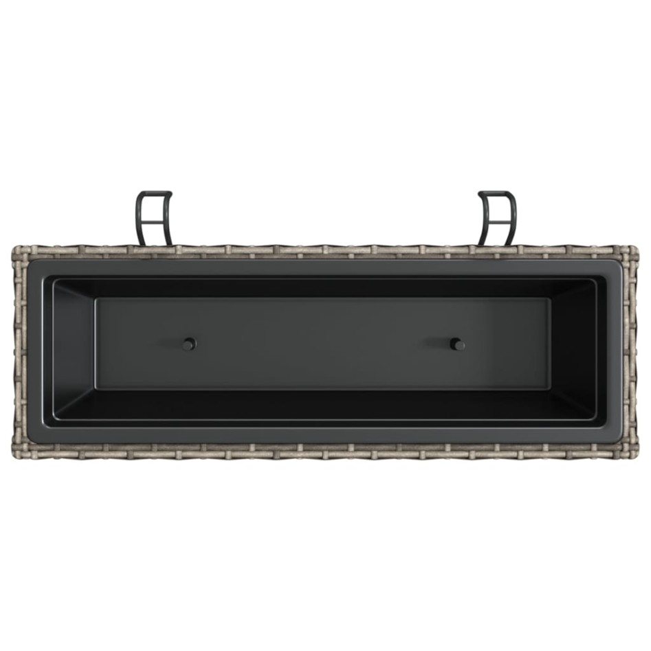 Jardineras con ganchos 2 unidades ratán sintético