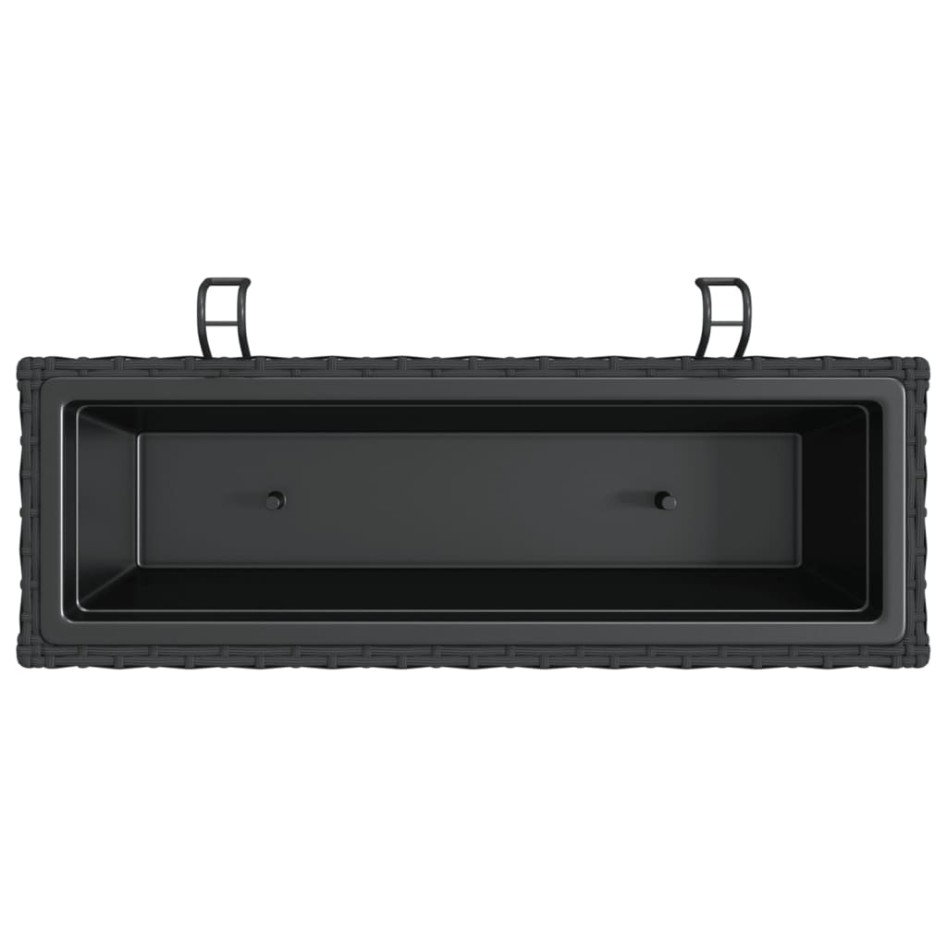 Jardineras con ganchos 2 unidades ratán sintético