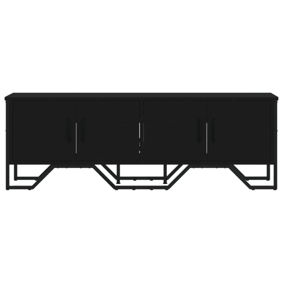Mueble de TV madera de ingeniería negro 122x34x41