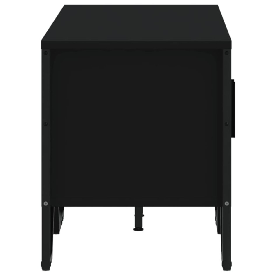 Mueble de TV madera de ingeniería negro 122x34x41