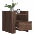Mesita de noche madera de ingeniería roble marrón 45x50x50