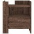 Mesita de noche madera de ingeniería roble marrón 45x50x50