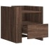 Mesita de noche madera de ingeniería roble marrón 45x50x50