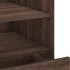 Mesita de noche madera de ingeniería roble marrón 45x50x50