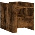 Mesita de noche madera de ingeniería roble ahumado 45x50x50