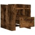 Mesita de noche madera de ingeniería roble ahumado 45x50x50