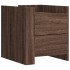 Mesita de noche madera de ingeniería roble marrón 45x50x50