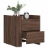 Mesita de noche madera de ingeniería roble marrón 45x50x50