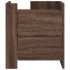 Mesita de noche madera de ingeniería roble marrón 45x50x50