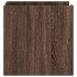 Mesita de noche madera de ingeniería roble marrón 45x50x50