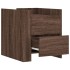 Mesita de noche madera de ingeniería roble marrón 45x50x50