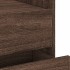 Mesita de noche madera de ingeniería roble marrón 45x50x50