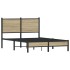 Estructura de cama sin colchón metal roble Sonoma 120x190