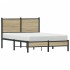 Estructura de cama sin colchón metal roble Sonoma 120x190