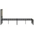 Estructura de cama sin colchón metal roble Sonoma 120x190