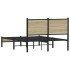 Estructura de cama sin colchón metal roble Sonoma 120x190