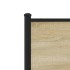 Estructura de cama sin colchón metal roble ahumado 100x190